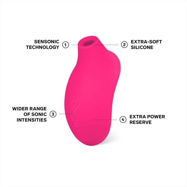 LELO Sona 2 Cruise Clitoral Stimulator, Cerise, 11.5 cm