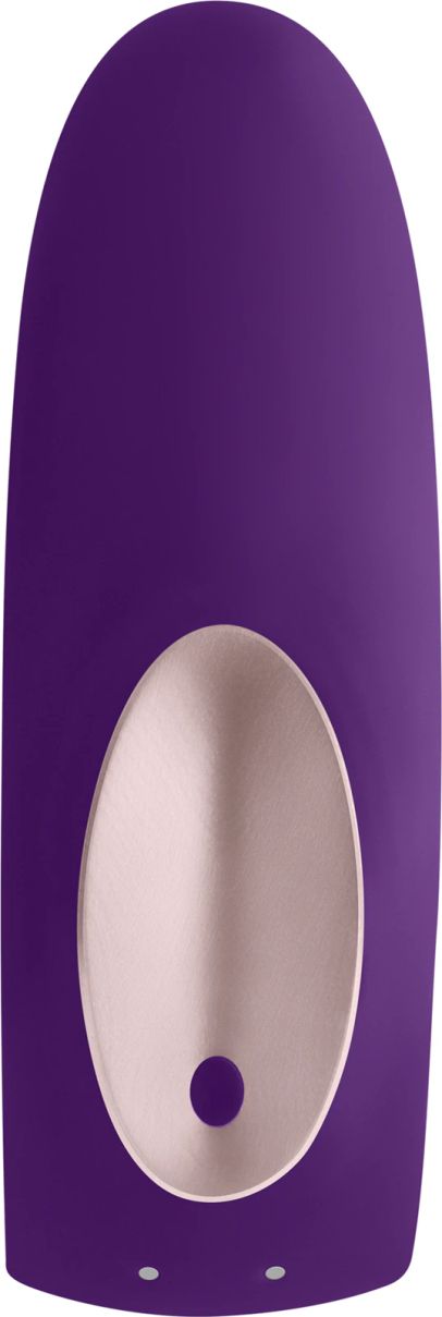 Satisfyer Double Plus Remote Couples Vibrator, Purple/Gold, 9 cm