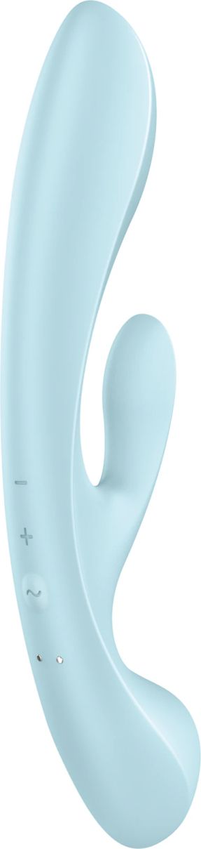 Satisfyer TRIPLE OH Clitoral Stimulation Vibrator, Blue, 23.5 cm