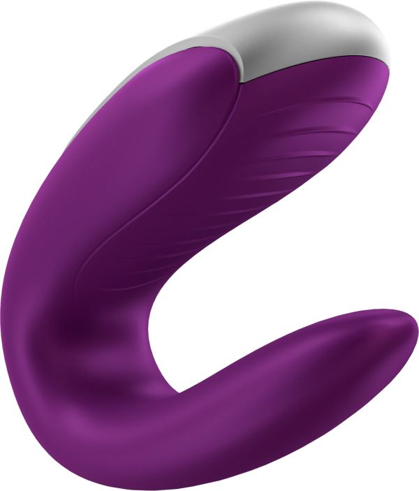Satisfyer Double FUN вибратор за двойки, Purple, 9.2 см