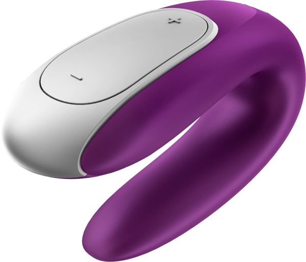 Satisfyer Double FUN вибратор за двойки, Purple, 9.2 см