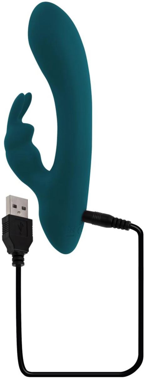 Playboy Toys Pleasure Lil Rabbit Green вибратор със стимулиране на клитора, Green, 14.5 см