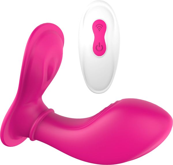 Dream Toys Vibes of Love Remote Panty вибратор за бельо, Pink/White, 11 см