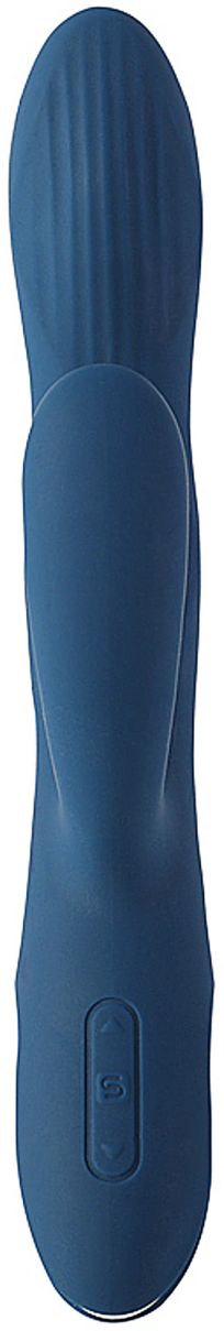 Svakom Aylin Powerful Pulsating Dual-Headed вибратор със стимулиране на клитора, Blue, 21.5 см