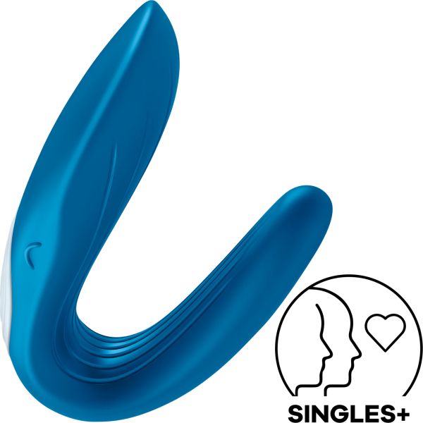 Satisfyer Partner Whale вибратор за двойки, Blue/White, 9 см