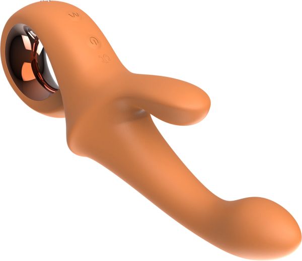 Dream Toys Glam G-Spot Clitoral Stimulation Vibrator, Orange, 22.7 cm