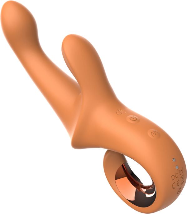 Dream Toys Glam G-Spot Clitoral Stimulation Vibrator, Orange, 22.7 cm