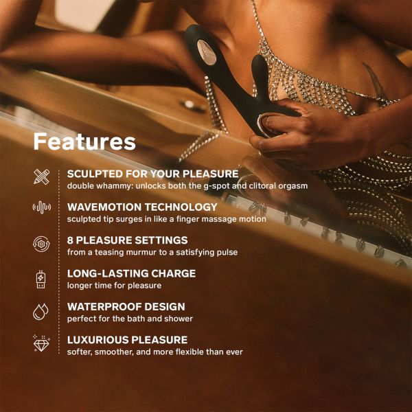 LELO SORAYA Wave вибратор със стимулиране на клитора, Deep Rose, 21.5 см