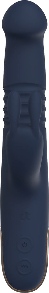 Dream Toys Goddess Collection Phaedra вибратор със стимулиране на клитора, Blue/Gold, 22.3 см