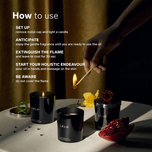 LELO Flickering Touch Massage Candle свещ за масаж, Snow Pear & Cedarwood, 150 г