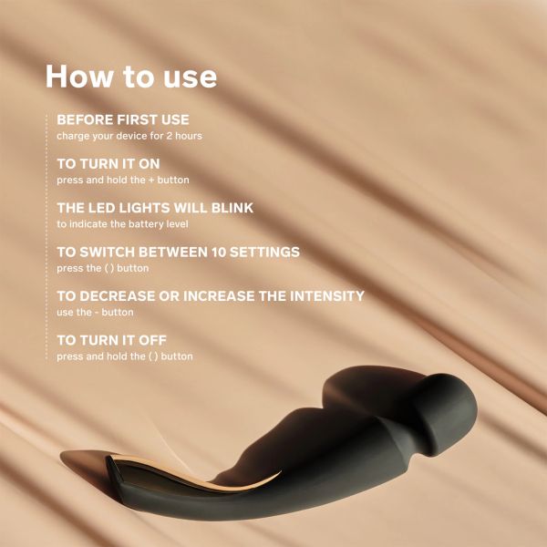 LELO Smart Wand Massager 2 Large масажор и вибратор, Deep Rose, 30 см