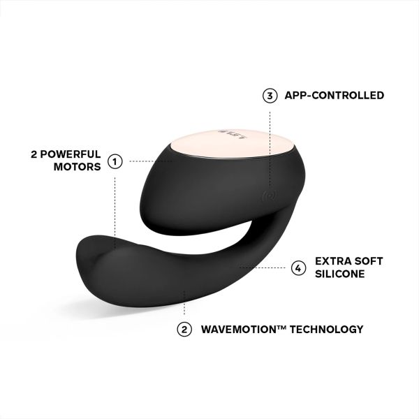 LELO Ida Wave Black вибратор за двойки, Black/Gold, 9 см