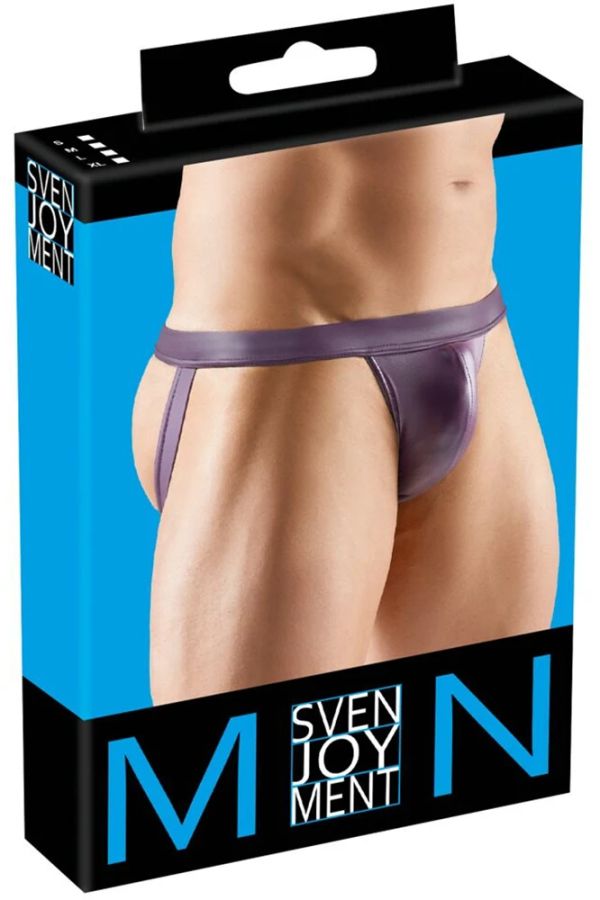 Svenjoyment Purple Men's Matte-Look Jockstrap with Open Back S/XL