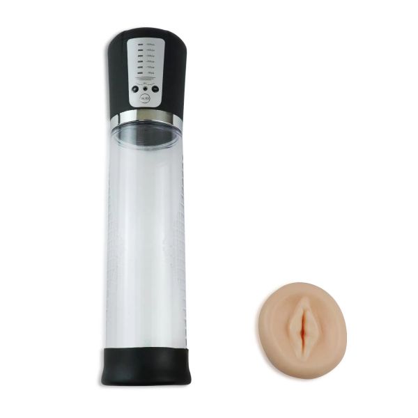 Men Powerup / Canwin 110078 автоматична вакуумна помпа за пенис с LCD дисплей и мастурбатор