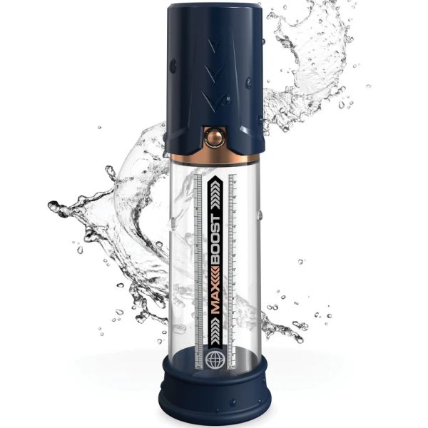 Pipedream Pump Worx Max Boost Blue/Clear ръчна вакуумна помпа за пенис с P3 piston-action система