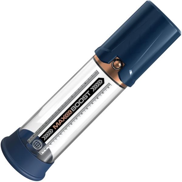Pipedream Pump Worx Max Boost Blue/Clear ръчна вакуумна помпа за пенис с P3 piston-action система