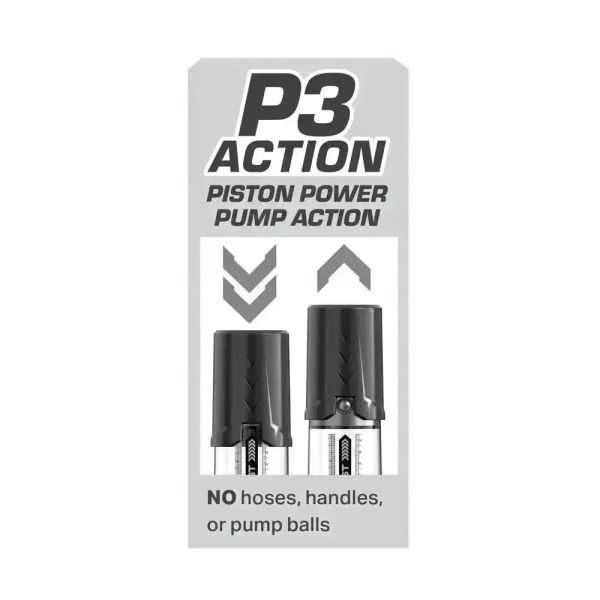 Pipedream Pump Worx Max Boost Black/Clear Manual Piston-Action Vacuum Penis Pump