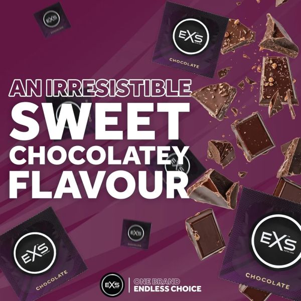 EXS Chocolate ароматизиран латексов презерватив с вкус на шоколад 54 mm