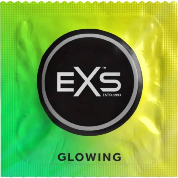 EXS Glow in the Dark Natural Latex Condom 53 mm