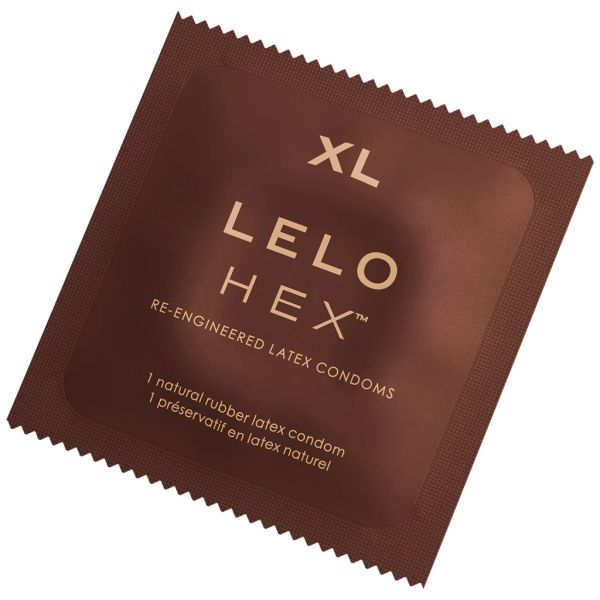 LELO HEX Respect XL ултратънък латексов презерватив 58 mm – 1 бр.