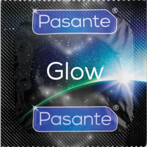Pasante Glow светещ в тъмното латексов презерватив 53 mm – 1 бр.