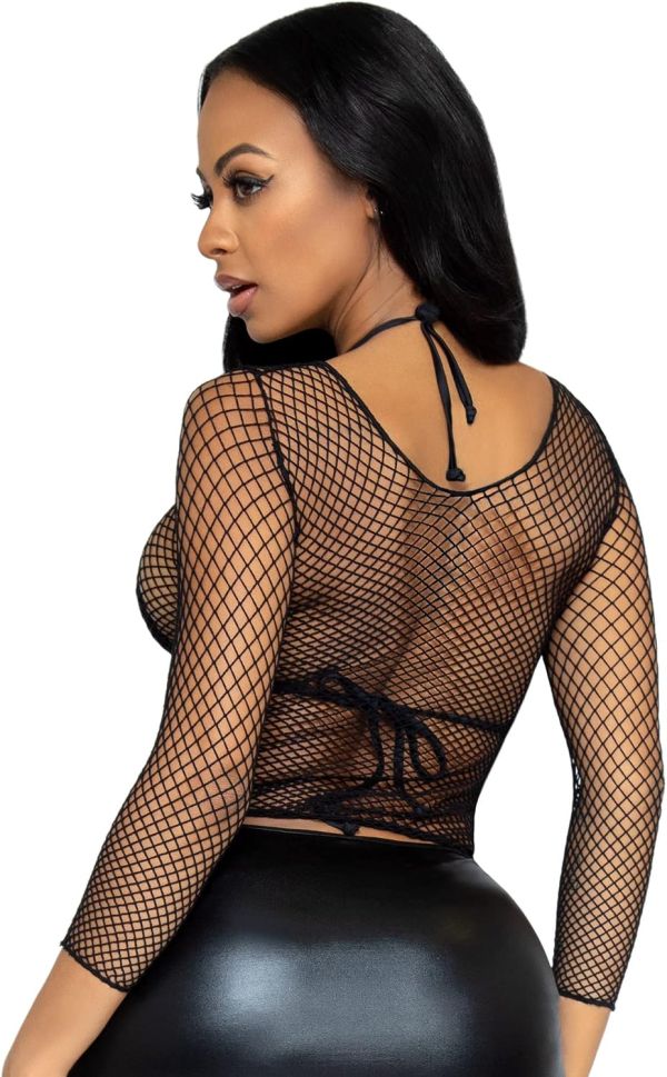 Leg Avenue So Chill Black Fishnet Top