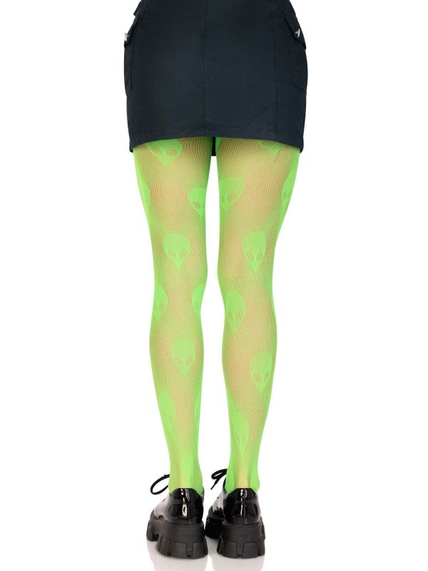 Leg Avenue Alien Neon Green Fishnet Tights