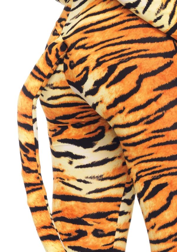 Leg Avenue Wild Tigress Tiger Print Catsuit Costume S/M