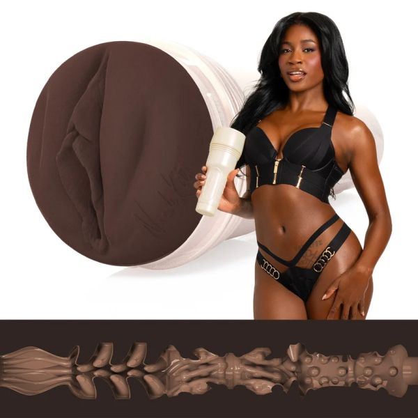 Fleshlight Girls Nicole Kitt Purrrrrfection Realistic Vaginal Masturbator with Adjustable Suction – 25 cm