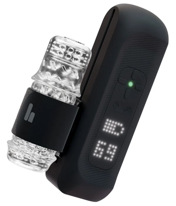 The Handy 2 автоматичен безжичен мастурбатор с Wi-Fi, Bluetooth и видео синхронизация – черен