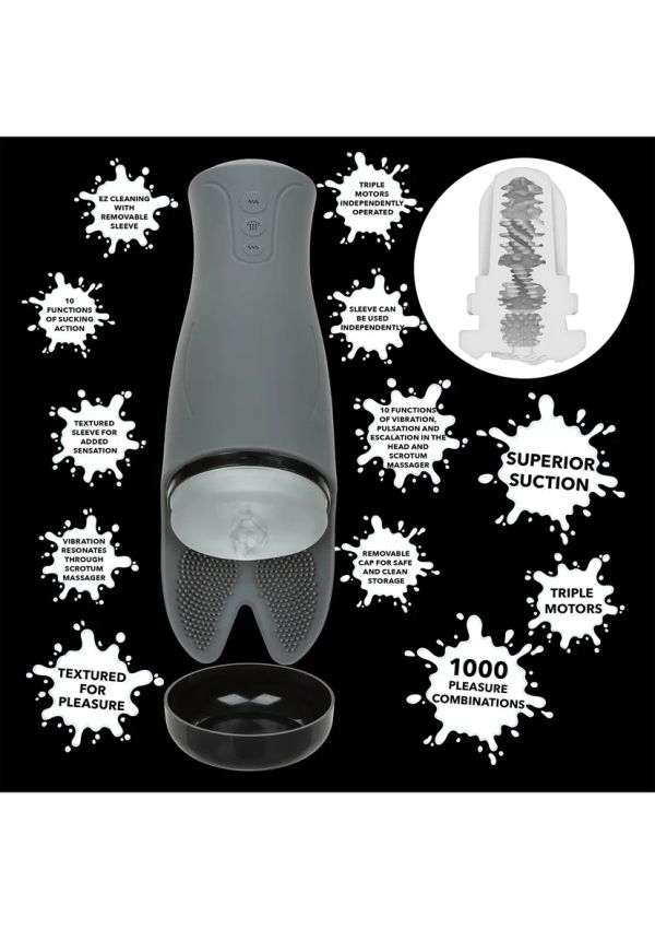 CalExotics Milk Master Ultimate автоматичен мастурбатор с вакуум и вибрации – черен