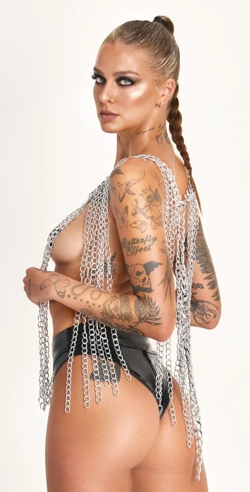 Bad Kitty Chainmail Collar/Skirt метален аксесоар за тяло – яка, пола или колан, сребрист
