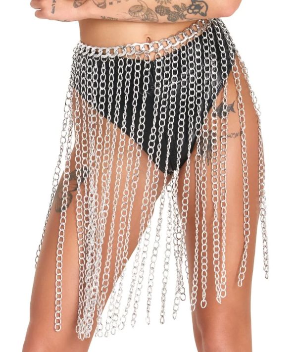 Bad Kitty Chainmail Collar/Skirt метален аксесоар за тяло – яка, пола или колан, сребрист