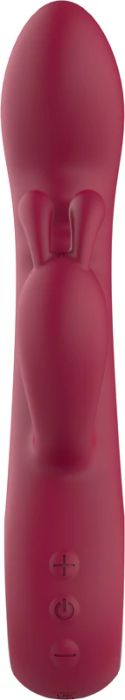 Dream Toys Glam Rabbit Vibe Clitoral Stimulation Vibrator, Wine, 22 cm