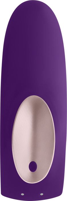 Satisfyer Double Plus Remote Couples Vibrator, Purple/Gold, 9 cm