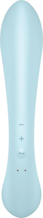 Satisfyer TRIPLE OH Clitoral Stimulation Vibrator, Blue, 23.5 cm