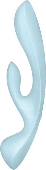 Satisfyer TRIPLE OH Clitoral Stimulation Vibrator, Blue, 23.5 cm