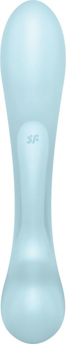 Satisfyer TRIPLE OH Clitoral Stimulation Vibrator, Blue, 23.5 cm
