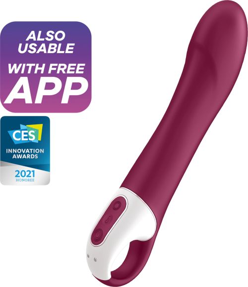 Satisfyer BIG HEAT Warming G-Spot Vibrator, Purple/Wine, 22.4 cm