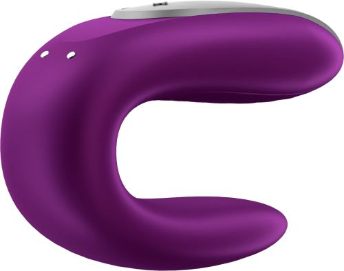 Satisfyer Double FUN вибратор за двойки, Purple, 9.2 см