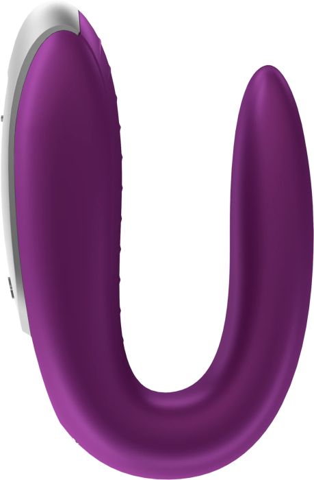 Satisfyer Double FUN вибратор за двойки, Purple, 9.2 см