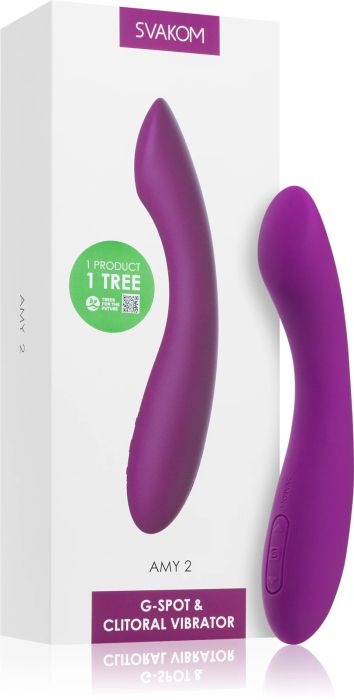 Svakom Amy 2 G-Spot вибратор, Purple, 17.4 см