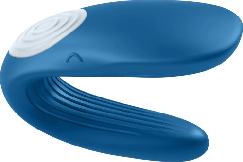 Satisfyer Partner Whale вибратор за двойки, Blue/White, 9 см
