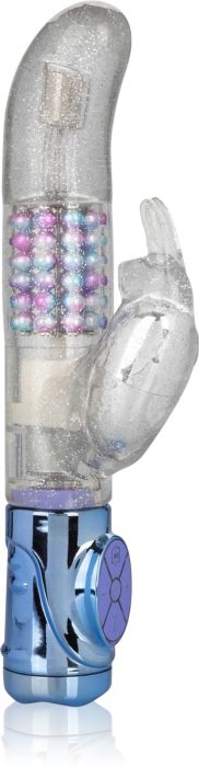 California Exotic Party in my pants Jack Rabbit вибратор със стимулиране на клитора, Blue/Transparent, 25.3 см