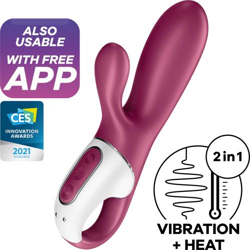 Satisfyer HOT BUNNY CONNECT APP вибратор със стимулиране на клитора, Violet, 17.3 см