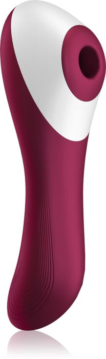 Satisfyer Dual CRUSH Clitoral Stimulation Vibrator, White/Wine, 17 cm