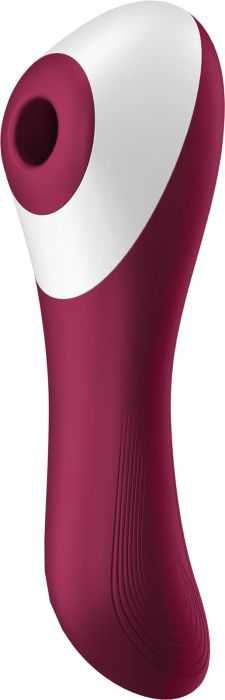 Satisfyer Dual CRUSH Clitoral Stimulation Vibrator, White/Wine, 17 cm