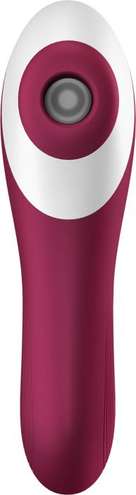 Satisfyer Dual CRUSH Clitoral Stimulation Vibrator, White/Wine, 17 cm
