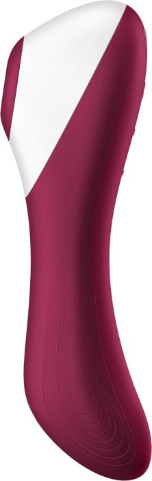 Satisfyer Dual CRUSH Clitoral Stimulation Vibrator, White/Wine, 17 cm