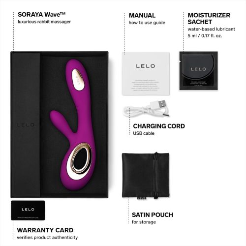 LELO SORAYA Wave вибратор със стимулиране на клитора, Deep Rose, 21.5 см